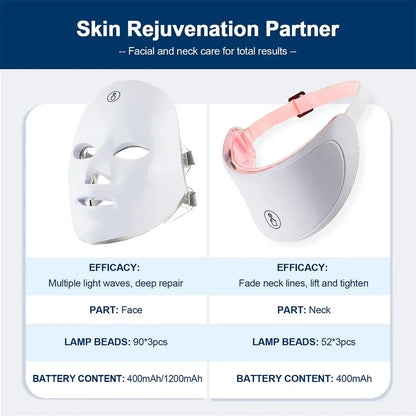 Ember Red Light Therapy Face & Neck Mask- 7 Colors